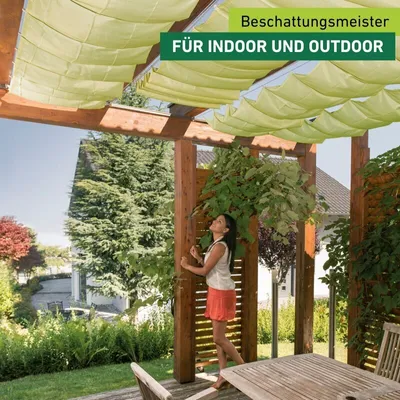 Produktbild von Seilspann-Sonnensegel + Montageset 270x140cm, grün