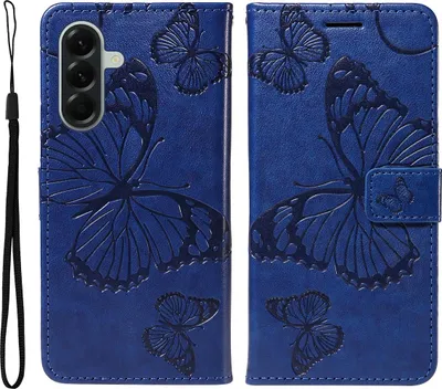 Produktbild von Samsung Galaxy A57 Hülle - Coverup Schmetterlinge Klapphülle - Blau