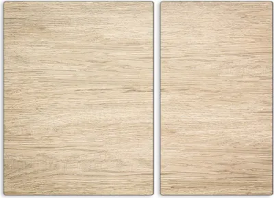 Produktbild von Glas-Herdabdeckplatten Glaskeramikkochfeld-Abdeckung Spritzschutz Schneidebrett Zweiteilige Glas 70x52 Holz Motive