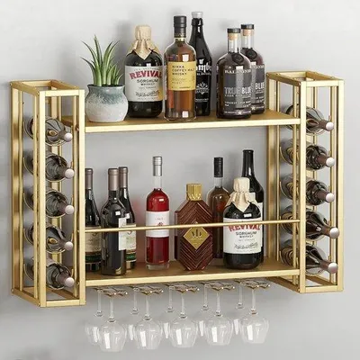 Produktbild von Hängebar für Heimbar mit Glas- und Metallfach