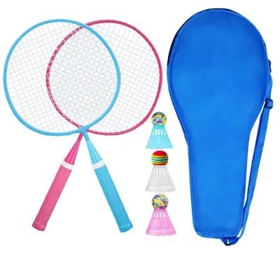 Produktbild von Badmintonset mit 2 oder 4 Schlägern für Erwachsene und Kinder