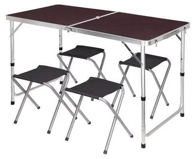 Image de Verk 14469 Set de camping pliant pour 4 personnes marron