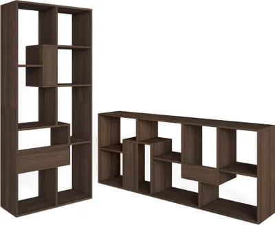 Immagine prodotto di VERSO Libreria scaffale, 162x67x31cm, Per libri, Rovere scuro