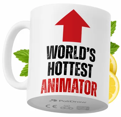 Obrázek produktu pro Vtipný hrnek pro animátory – hrnek na kávu nebo čaj s vtipným nápisem – ideální k narozeninám, svátkům, svátkům a zvláštním příležitostem. Kvalitní hrnek pro domácnost, kancelář i do práce. Barva: bílá, 330 ml.