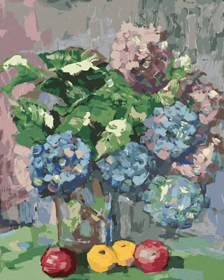 Obrázek produktu pro Zuty - Diamantové malování - KYTICE HORTENZIÍ, 40x50 cm, bez rámu a bez vypnutí plátna