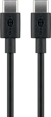Image de Goobay 66316 Câble de charge et de synchronisation USB-C™, 0,5 m, noir - pour appareils avec port USB-C™,Noir