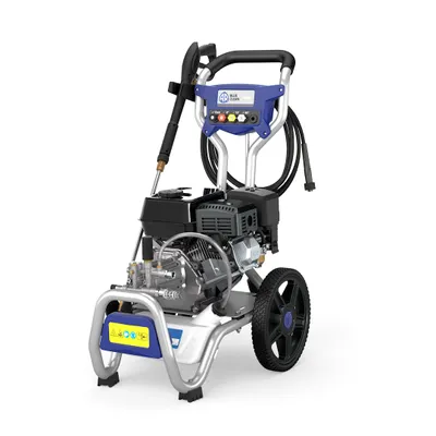 Produktbild von Benzin Hochdruckreiniger Dampfstrahler max. 200 bar | Terassenreiniger mit 6,5 PS Motor mit 196 CCM | 5 Düsen inklusive |Fördermenge: 11 L/min