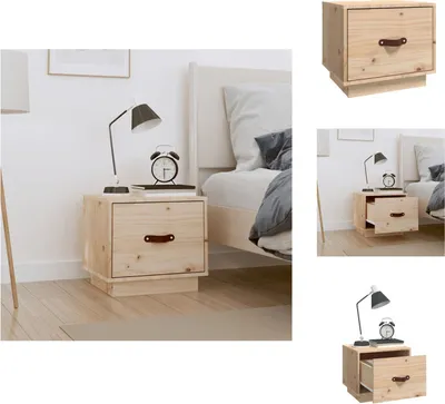 Produktbild von vidaXL Nachttisch 40x34x35 cm Massivholz Kiefer -  Nachttische