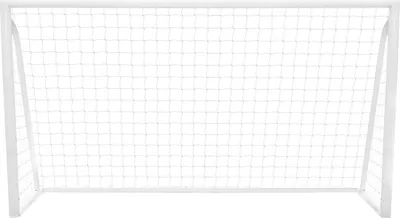 Obrázok produktu pre Futbalová bránka Goal – futbalový tréningový set do každého počasia, PVC sieť s uzlíkovým viazaním, vhodný do záhrady, parku a na vonkajšie použitie, ľahko prenosný a rýchlo zostaviteľný vďaka klikovému systému, s 5 otvormi na strely, napínacími popruhmi a taškou na prenášanie, rozmery 3,6 x 1,8 m