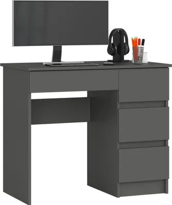Image de Bureau à tiroirs FENRIC - gris, version droite