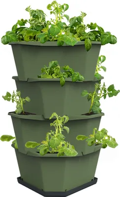 Artikelbild 1 von 'PAUL POTATO Kartoffelturm Starter Set dunkelgrün (4 Etagen)'