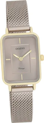 Produktbild von Oozoo Damen Herren Armbanduhr beige Analog Vintage Series Metallarmband D2UOC20384