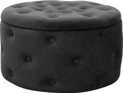 Obrázok produktu pre Akord Puf Elza Čierny Velúr 37X37X42 Cm