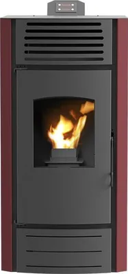 Produktbild von Enya Air Pelletofen A+ – 8/10/12 kW, luftgeführt, Wirkungsgrad >93%, verschiedene Farben - Red / 8 kW
