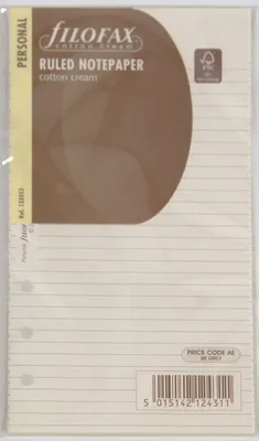 Immagine prodotto di Filofax Inserto personale: carta per appunti foderata crema cotone