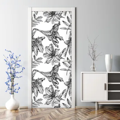 Produktbild von Dekorative Türtattoo selbstklebend Klebefolie Tür Tattoo Aufkleber Fischgrätenmuster 70 x 200 cm