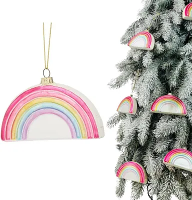 Immagine prodotto di Guaina a forma di albero di Natale - arcobaleno in colori pastello 10,5 cm