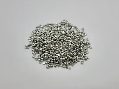 Produktbild von Zinn Sn99,9% in groben Granulat, Gewicht: 100 g