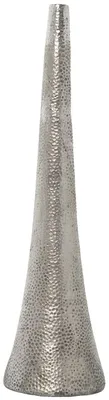 Vase aus Kunstharz, 19 x 69 cm, silberfarben
