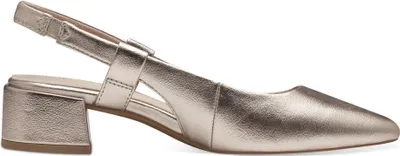 Produktbild von MARCO TOZZI Damen Vegan Pumps Blockabsatz Fersenriemen 2-29505-42, Größe:39 EU, Farbe:Gold