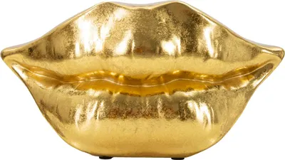 Zdjęcie produktu dla o Ferretti váza s ústnym pyskom 23x8x12 cm zlatá