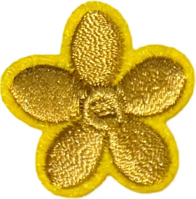 Produktbild von Blumen-Emblem-Aufnäher zum Aufbügeln
