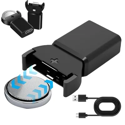 Produktbild von Batterieladegerät,3,6V USB-Knopfzellen-Ladegerät mit zweifarbiger LED-Anzeige,kompatibel mit LIR2032,LIR2025,LIR2016, für Fernbedienungen,Spielzeug