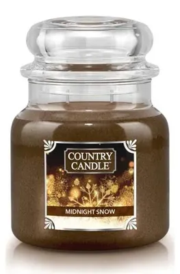 Image de Bougie parfumée Country Candle, collection Midnight Snow, taille moyenne, avec deux mèches (453 g)