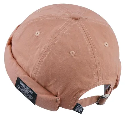 Productafbeelding van Docker pet, zeemansmuts, havenmuts, zomerhoed, zonder rand, katoen, roze, one size