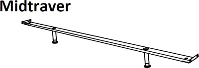 Produktbild von Hasena Mitteltraverse Midtraver Mittelstütze 200 cm, 20-30 cm Fußhöhe