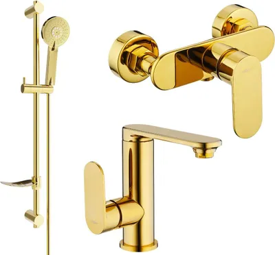 Produktbild von Mexen Milo DF40 Brausegarnitur, Gold - 713054DF40-50