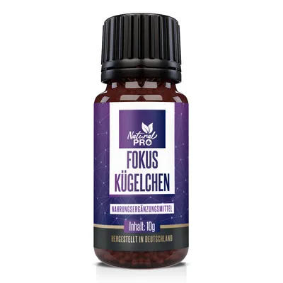 Produktbild von Natural Pro | Fokus Kügelchen | Nahrungsergänzungsmittel | mit natürlichen Inhaltsstoffen