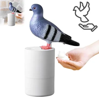Produktbild von Desinfektionsspender Bewinner Pigeon Automatischer Seifenspender, kontaktlos, elektrischer Schaumspender, Blue Bird, Grau, für Küche, Badezimmer, Flur