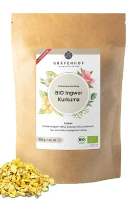 Produktbild von Gräfenhof Ingwer Kurkuma Tee - Kräutertee - 100 g