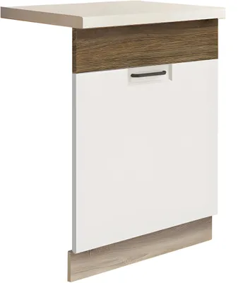 Produktbild von Möbelfront für vollintegrierten Geschirrspüler 60 cm – Favorit RIBBECK ZM 60, Weiß Hochglanz – 60 x 71,6 x 2,5 cm – inkl. Griff – kein Schrank/Gerät