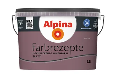 Produktbild von Alpina Farbrezepte Wandfarbe matt 2,5 L Farbwahl, Alpina Farbrezepte Farbwahl:Cupcake