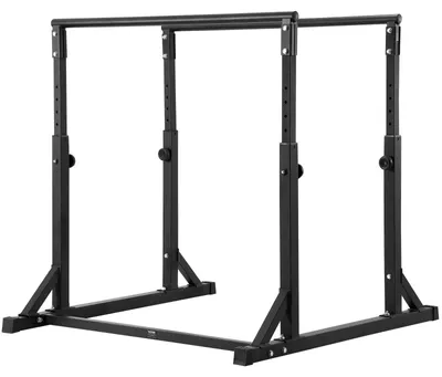 Produktbild von Dip Station Trainingsgerät - Verstellbare Dip-Bar - Tragkraft 363 kg - Sehr stabile Stahlkonstruktion - Für Armkrafttraining - Armeegrün