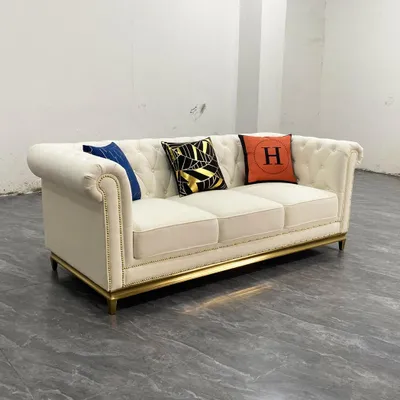 Produktbild von Chesterfield Textil Couch Sofa 3 Sitzer Sitz Couchen Sofas Polster Neu