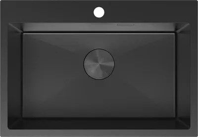 Produktbild von Mexen Solix Edelstahlspüle 1-fach 650 x 450 mm, schwarz - 6403651000-70