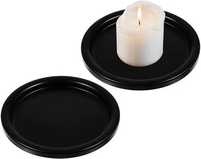 Imagen del producto de Uniqoos® - Juego de 2 portavelas de metal : decoración elegante para la mesa, ideal para velas pequeñas y medianas, con una base estable para salones y comedores
