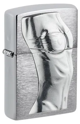 Productafbeelding van Zippo stormaansteker - "Fire Bikini Girl", chroom, kleurafbeelding - navulbaar