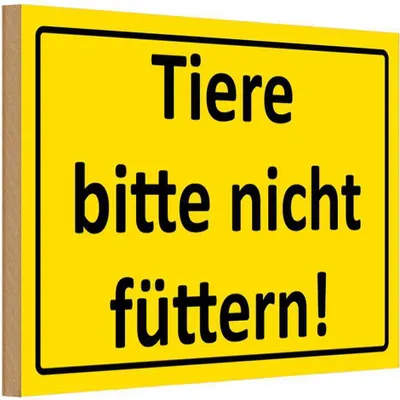 Produktbild von vianmo Holzschild 20x30 cm Tier bitte nicht füttern Warnschild Hinweisschild