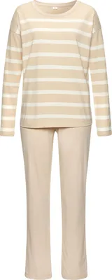 Produktbild von s.Oliver Pyjama 2 -teilig beige-weiß-gestreift Größe 40/42