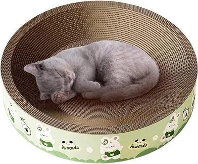 Produktbild von Famanu Krabkarton Rund - Kratzspielzeug für Katzen - 35x35x10 cm
