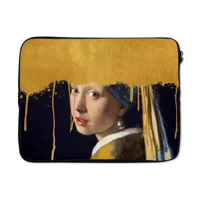 Produktbild von MuchoWow® Laptop Hülle 15 Zoll Vermeer - Mädchen mit Perlenohrring - Gold Laptoptasche - Laptoptasche - Sleeve - Rundum-Schutz