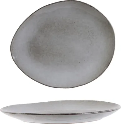 Image de Lot de 6 Assiettes - HOME DECO FACTORY - Galet - Grises