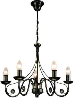 Image de Lustre DONATO noir E27 L : 57 cm H : 72 cm, dimmable