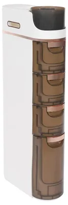 Obrázok produktu pre Úzky vozík na kolieskach – organizér do kuchyne – 4 zásuvky (1 veľká, 3 malé) – 17x40 cm – plast PP – určený na podlahu