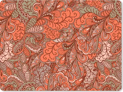 Produktbild von MuchoWow® Mauspad Mousepad Vintage - Flora - Muster 23x19 cm - Mousepads - Maus Mat - Pad - Mausunterlage - Schreibtischunterlage - Mauspad