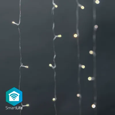 Image de Lumières de Noël SmartLife | Rideau | Wi-Fi | Blanc chaud à froid | 200 LED | 3 m | Android™ / IOS